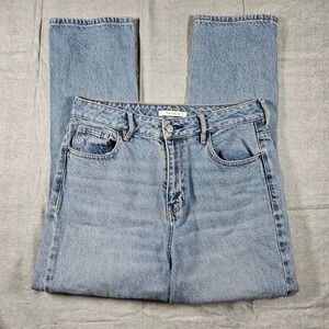 PacSun Womens Light Wash High Waisted 100% Cotton Mom Jeans Size 28 RN090233